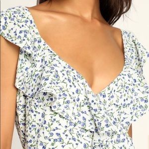 Lulu’s floral wrap dress NWT